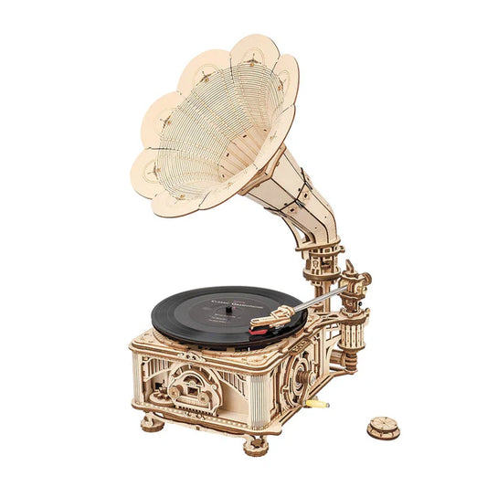 Robotime ROKR DIY Crank Classic Gramophone