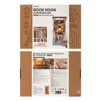 Robotime Rolife Sakura Wine Alley DIY Book Nook Kit