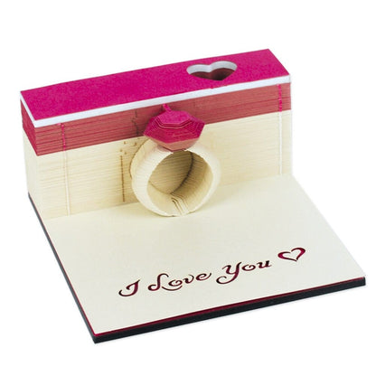 Ring Shape Omoshiroi Block 3D Memo Pad