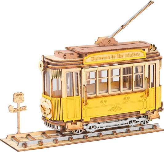 Robotime Rolife Tramcar 3D Wooden Puzzle