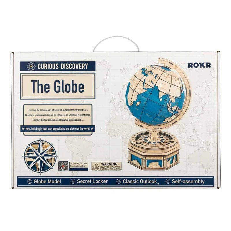 Robotime ROKR The Globe 3D Earth Model DIY Wooden Puzzle