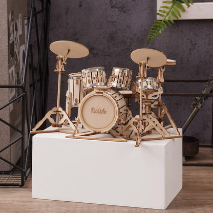 Robotime Rolife Drum Kit DIY Wooden Puzzle