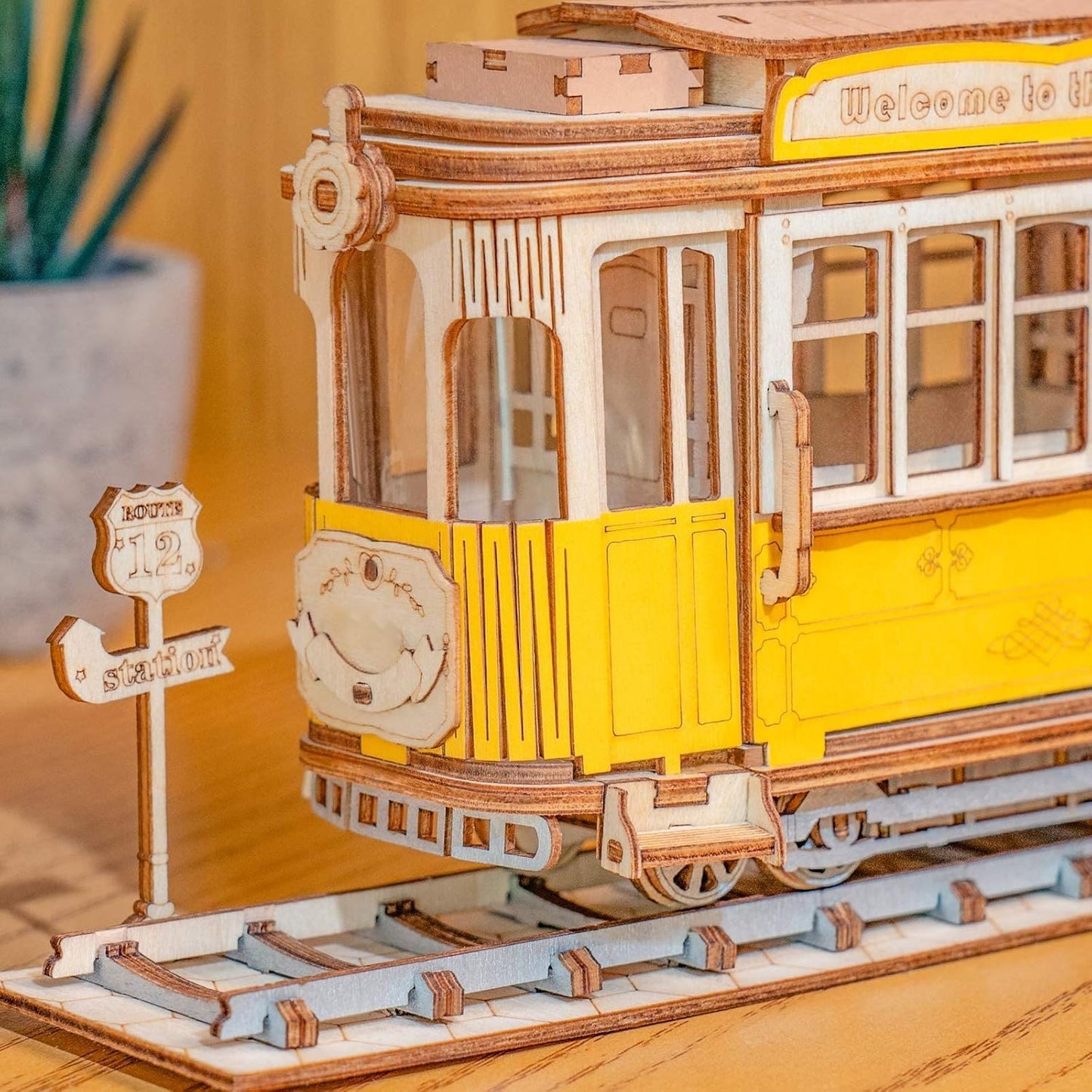 Robotime Rolife Tramcar 3D Wooden Puzzle