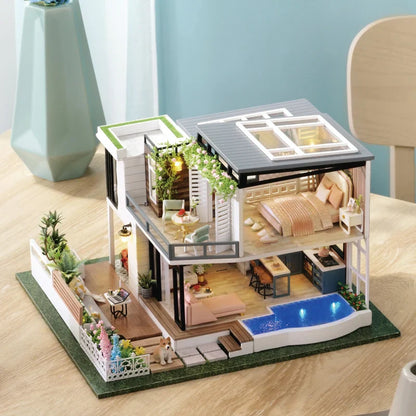 European Villa DIY Dollhouse Kit