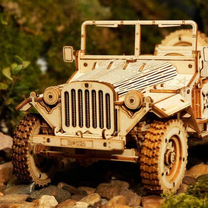 Army Field Car DIY Scale 3D Model Vehicle