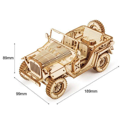 Army Field Car DIY Scale 3D Model Vehicle