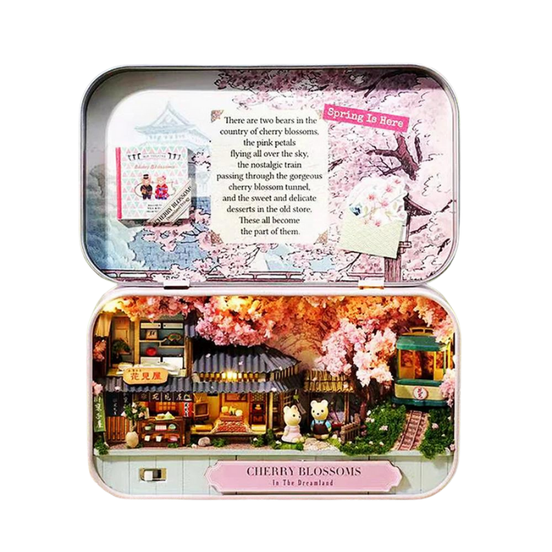 Cherry Blossom Mirror Box Theatre Dollhouse Kit