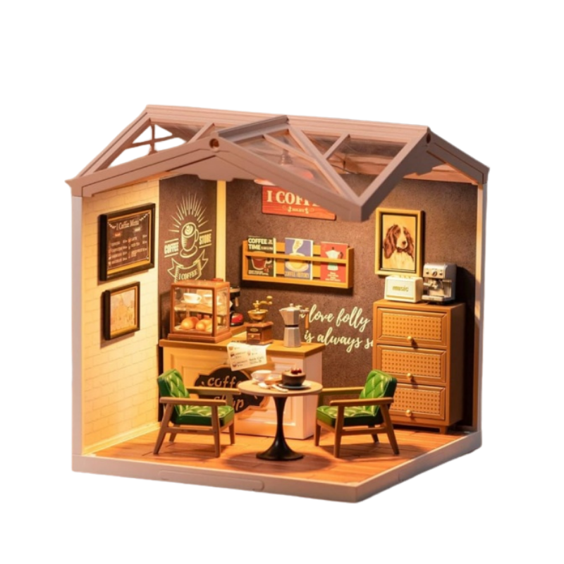 Robotime Daily Inspiration Cafe DIY Dollhouse Kit