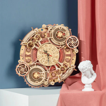 ROKR Zodiac Wall Clock Mechanical Time Art Engine