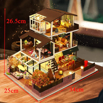 Romantic Big Casa DIY Dollhouse Kit - Mycutebee