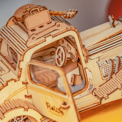 Robotime Rolife Vintage Car DIY Wooden Puzzle