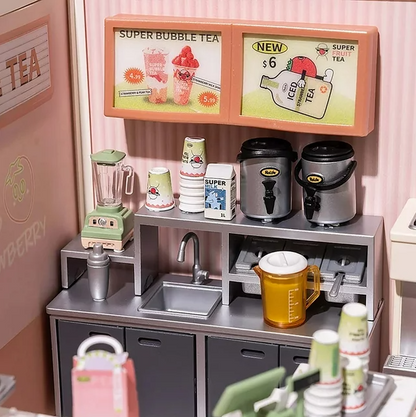 ROBOTIME ROLIFE BUBBLE TEA HOUSE DIY Dollhouse Kit