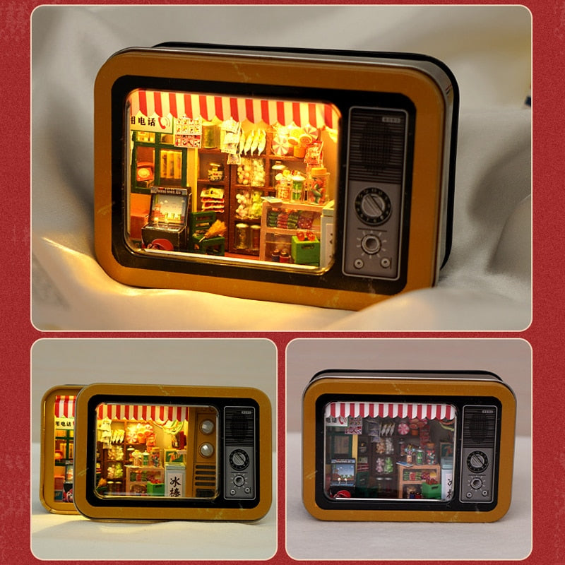 Radio Roombox Box Theatre DIY Miniature Kit 