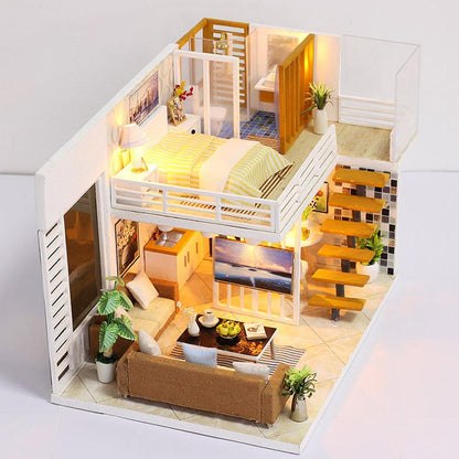 Loft Apartment DIY Dollhouse Kit