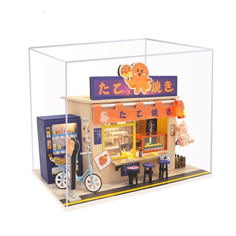 Japanese Style Snack Bar DIY Dollhouse Kit