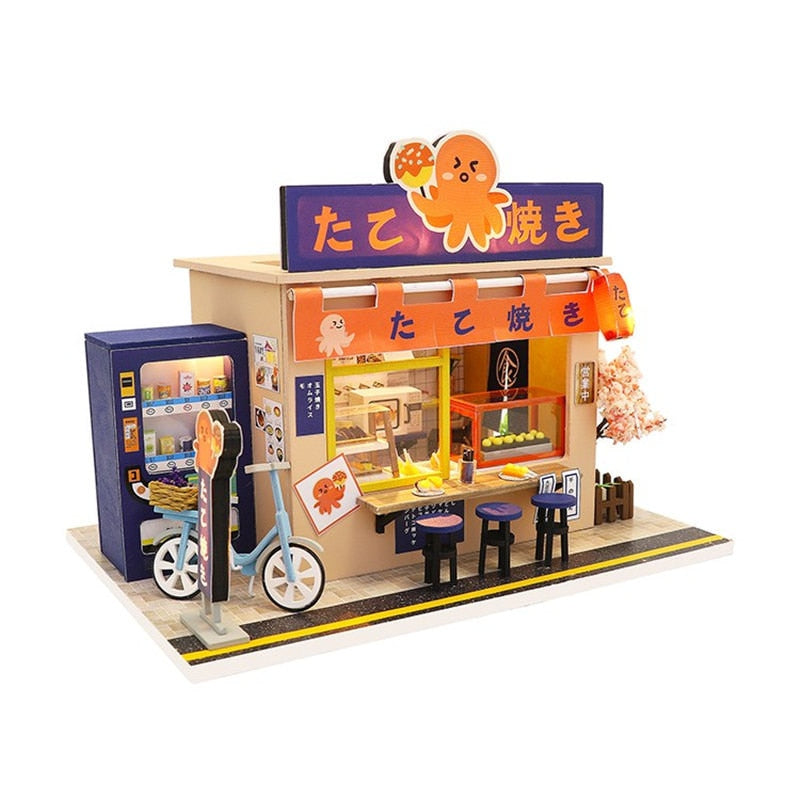 Japanese Style Snack Bar DIY Dollhouse Kit