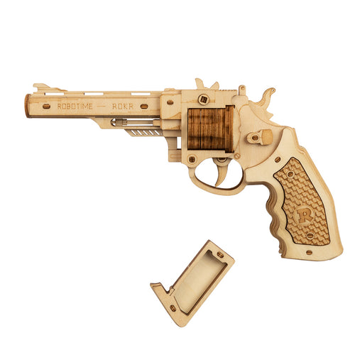 Robotime ROKR Corsac M60 3D Puzzle Safe Gun with Rubber-band Bullets