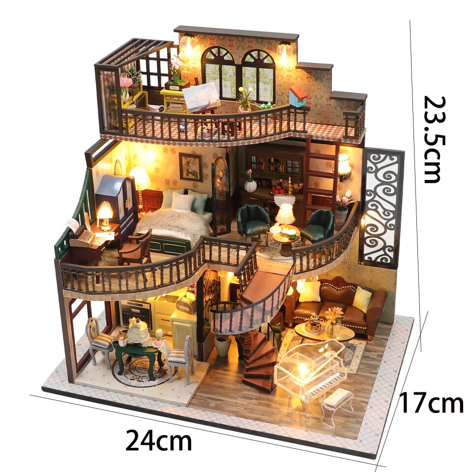 Gothic Villa DIY Dollhouse Kit