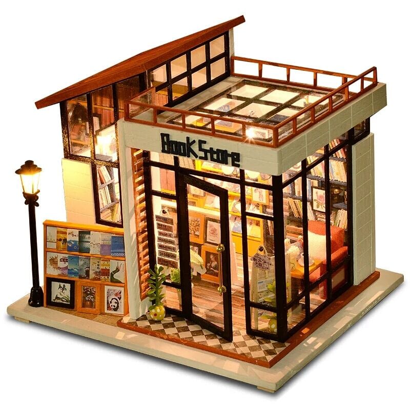 Book Store DIY Dollhouse 3D Miniature Bookshop  Instruction PDF