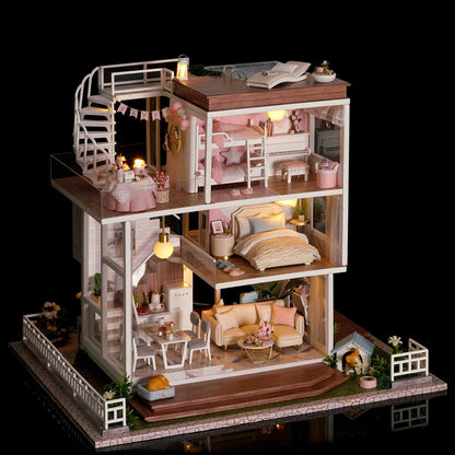 Queen's Villa DIY Dollhouse Kit - Mycutebee