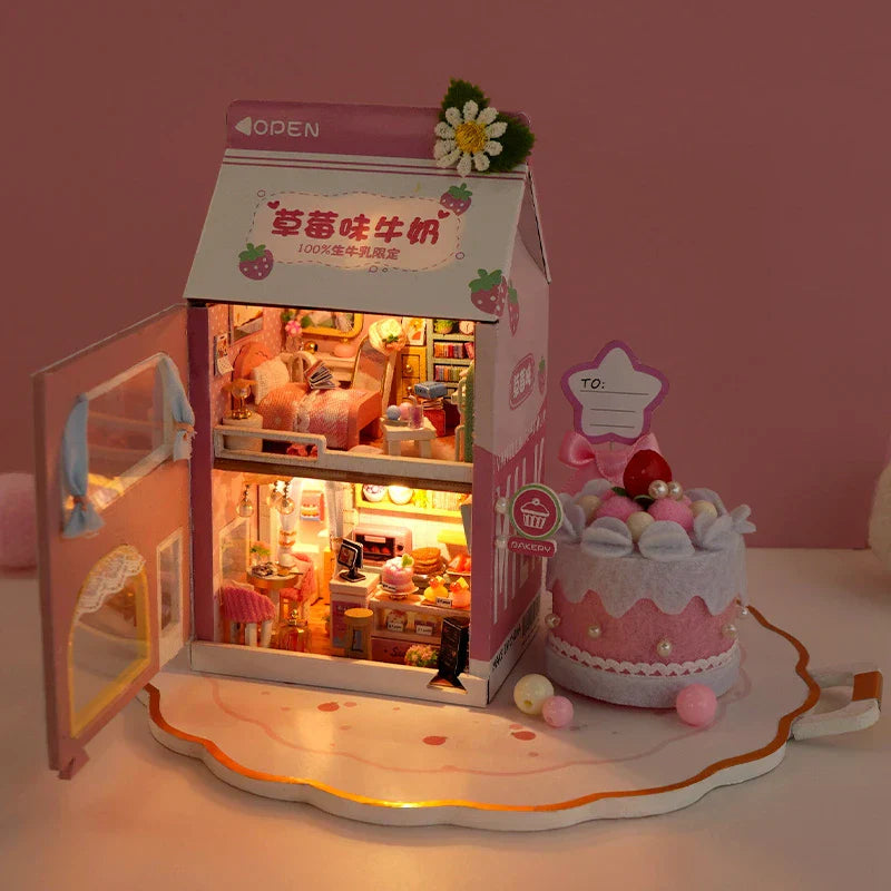 Mini Cake Bedroom DIY Dollhouse Kit