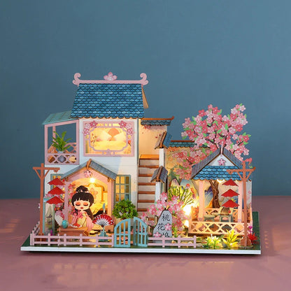 Peach Blossom DIY Casa Dollhouse Kit