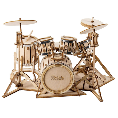 Robotime Rolife Drum Kit DIY Wooden Puzzle