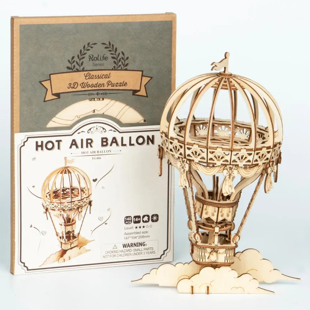 Robotime Rolife Hot Air Balloon 3D Wooden Puzzle