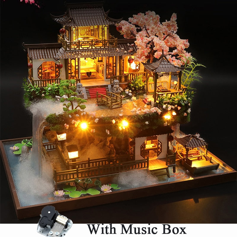 Big Chinese Garden DIY Wooden Dollhouse Kit - Mycutebee