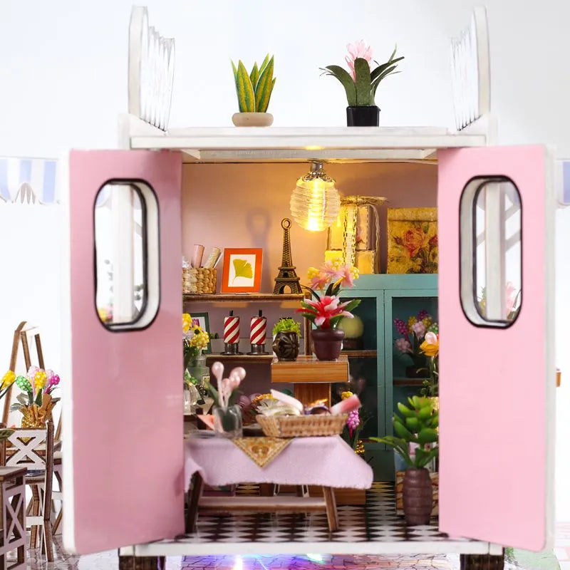 Meet Flower Car DIY Dollhouse Store Kit