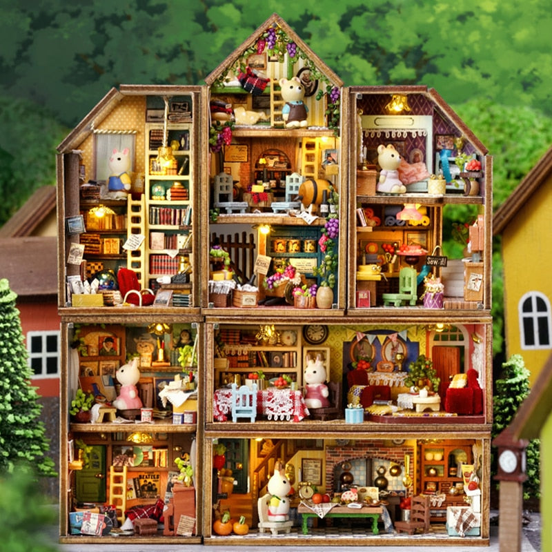 Building Block Town DIY Dollhouse Kit