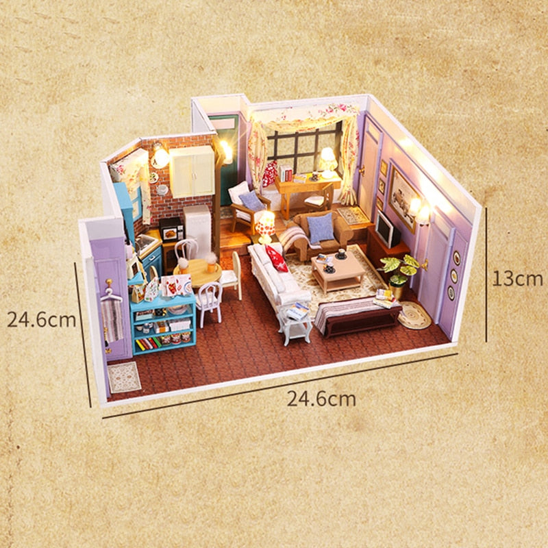 Central Perk Cafe DIY Dollhouse Kit - Mycutebee