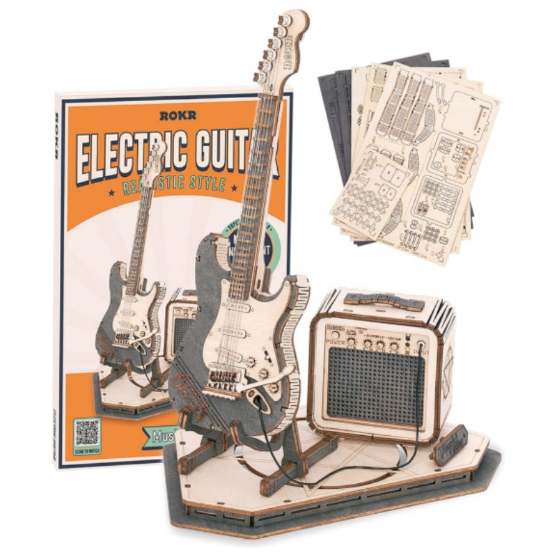 Robotime ROKR Electric Guitar Model DIY Wooden Kit