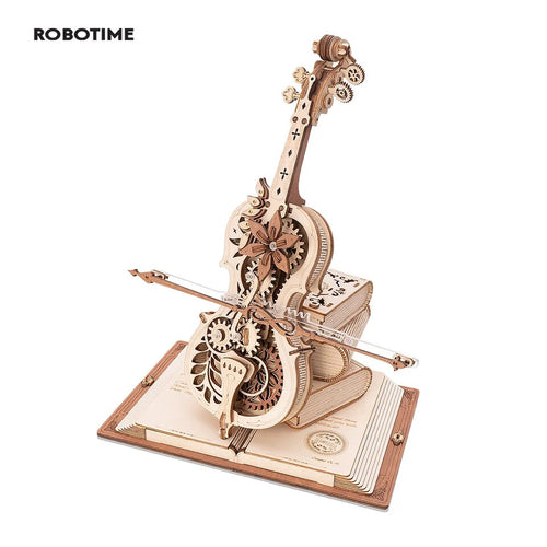 Robotime ROKR Magic Cello DIY Wooden Music Box