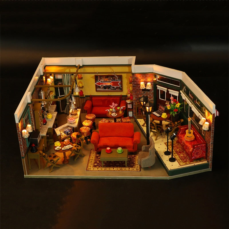 Central Perk Cafe DIY Dollhouse Kit - Mycutebee