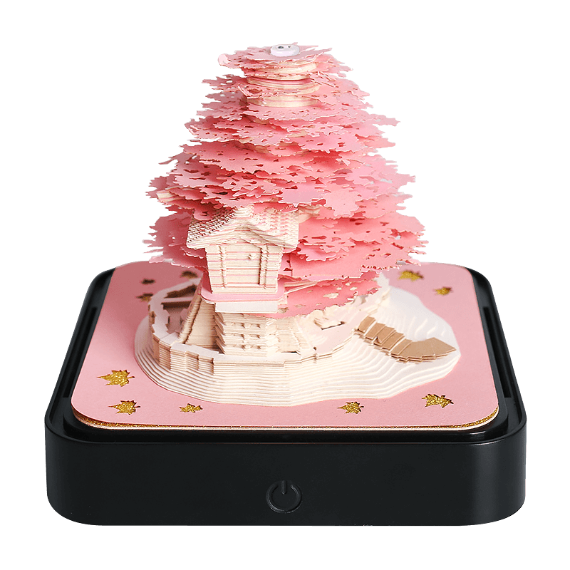 Omoshiroi Sakura Tree House 3D Calendar Notepad