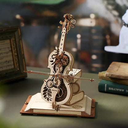 Robotime ROKR Magic Cello DIY Wooden Music Box