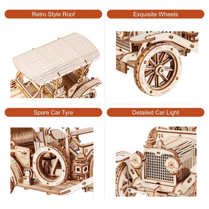 ROKR Vintage Car 3D Wooden Puzzle