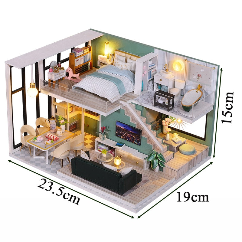 Storey Apartment DIY Dollhouse Kit - Mycutebee