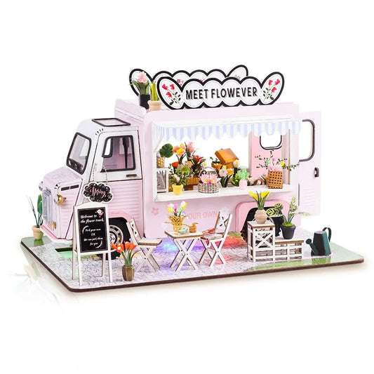 Meet Flower Car DIY Dollhouse Store Kit