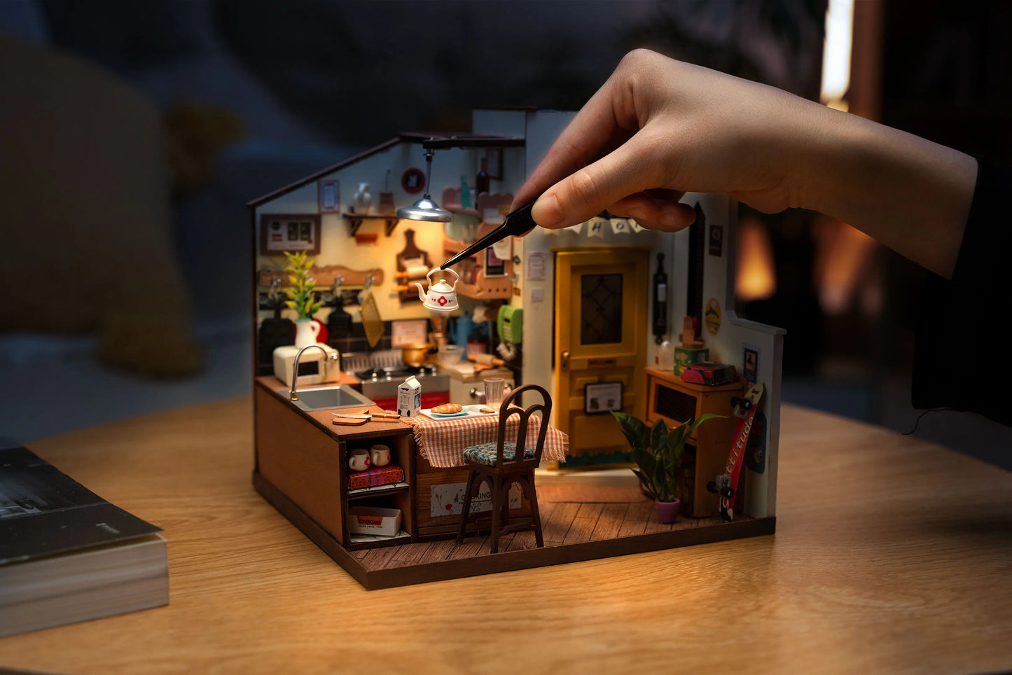 Robotime Rolife Cozy Kitchen DIY Dollhouse Kit