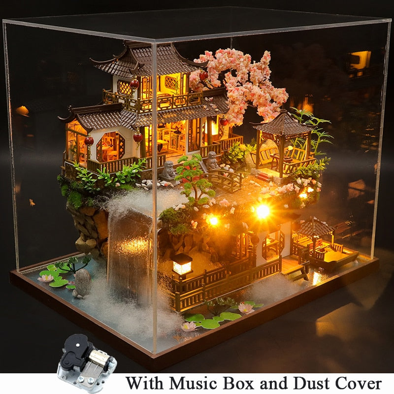 Big Chinese Garden DIY Wooden Dollhouse Kit - Mycutebee