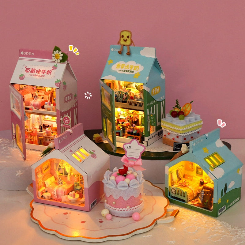 Mini Cake Bedroom DIY Dollhouse Kit