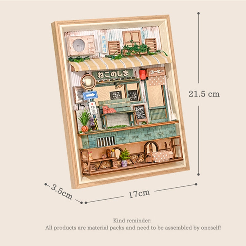 Japanese Coffee Store DIY Wooden Photo Frame - Mycutebee