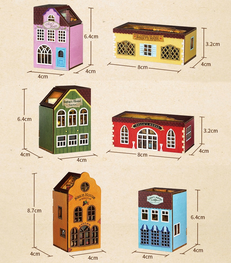 Building Block Town DIY Dollhouse Kit