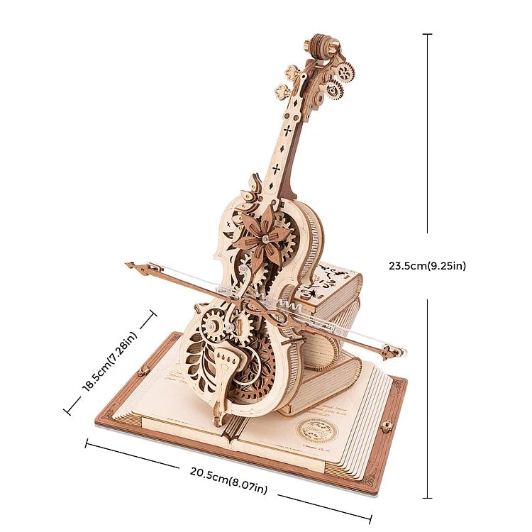 Robotime ROKR Magic Cello DIY Wooden Music Box