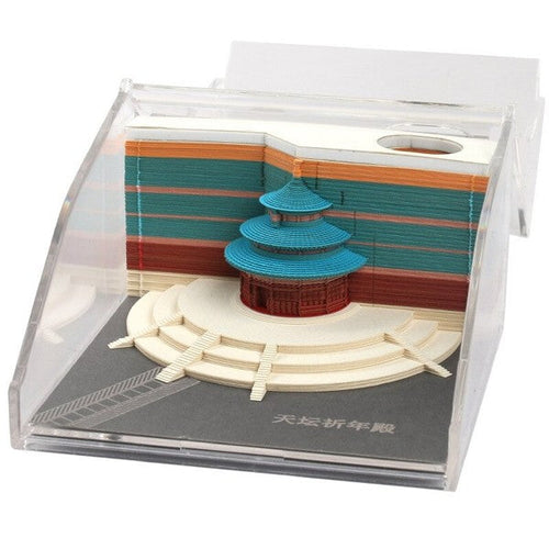 Chinese Temple of Heaven Omoshiroi Block 3D Notepad