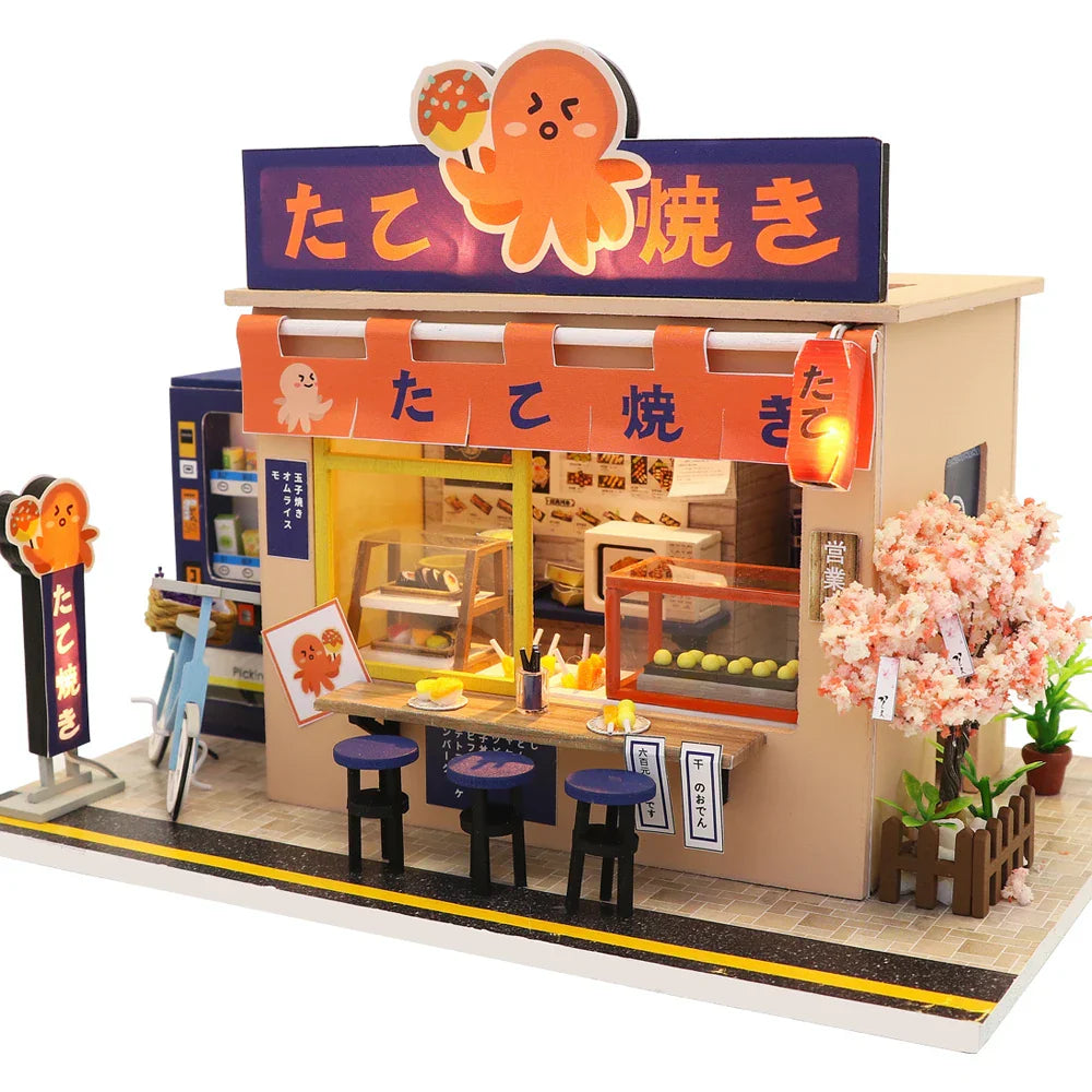 Japanese Style Snack Bar DIY Dollhouse Kit