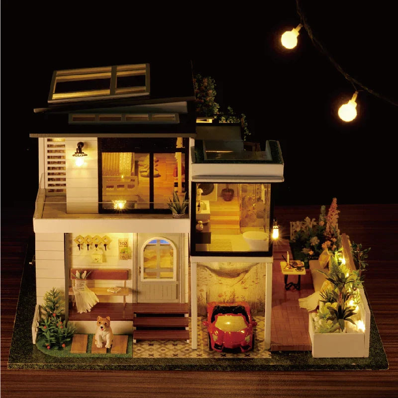 European Villa DIY Dollhouse Kit