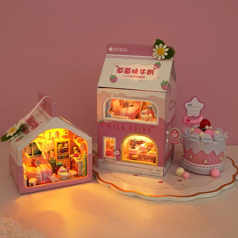 Mini Cake Bedroom DIY Dollhouse Kit